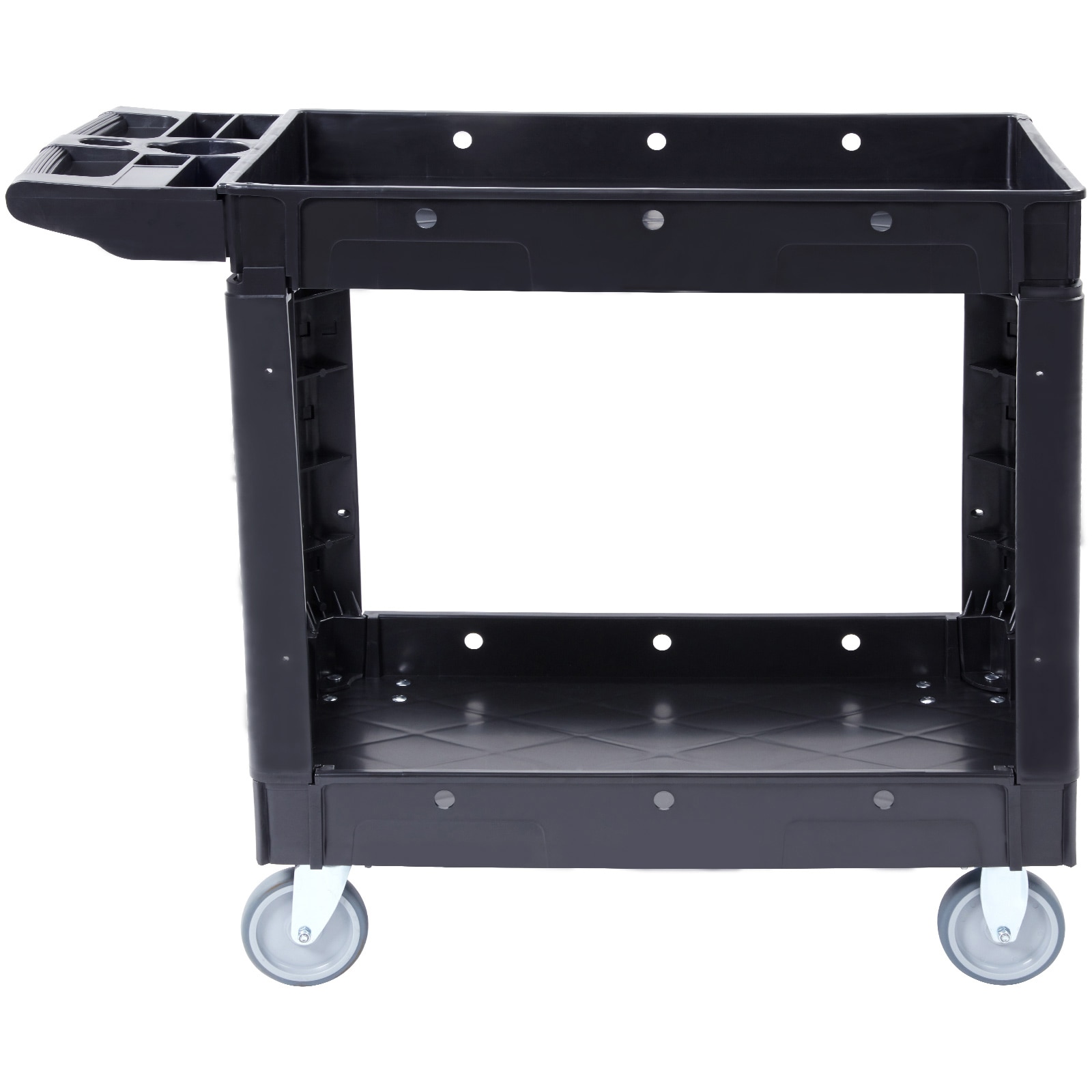 Heavy Duty Rolling Utility Cart With 2 Shelves For Workshop_voghion.com